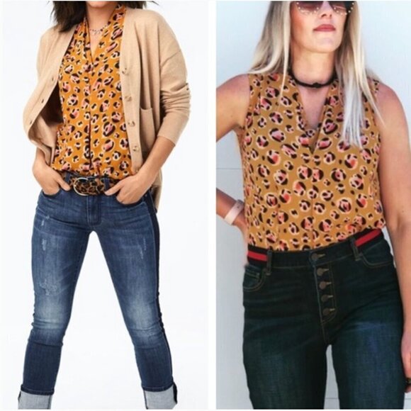 CAbi Tops - Cabi Prowl Leopard Print Blouse Size‎ Small